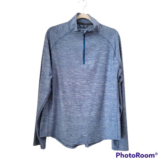 All in Motion athletic long-sleeve top, 1/4 zip high neck, L, EUC - Picture 2 of 6